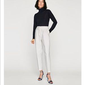ZARA Trousers with Detailed Waist. NEW